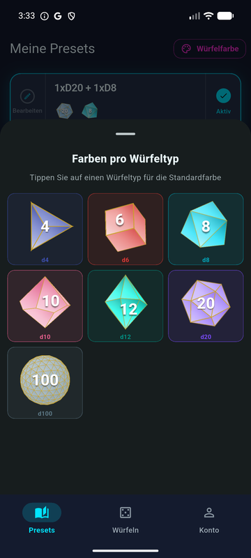 Würfelfarben