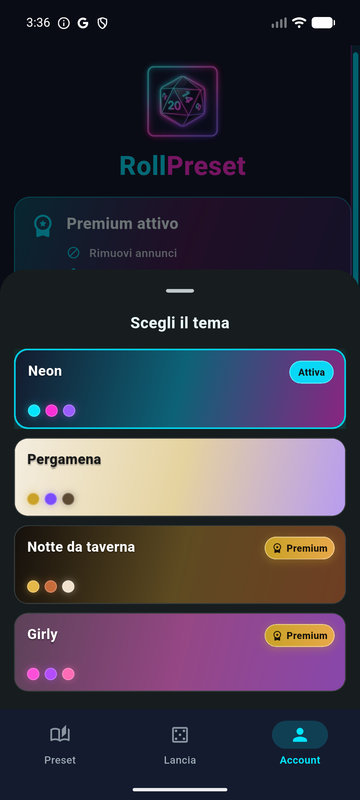Temi dell'app